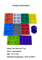 Moules en silicone de haute qualité pour chocolat Death Star Wars, bacs à glaçons
