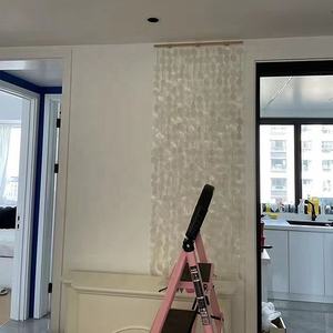 Windgong van capizschelpen, Scandinavische woondecoratie, drijfhout en schelpen wanddecoratie, boho decor, 3D wandkunst, handgemaakte windgong - Product Image 5