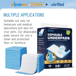 Elintree OEM nhà máy Bán buôn giá 5 lớp vệ sinh tấm Ga Trải Giường không kiểm soát dùng một lần dưới miếng đệm cho người cao tuổi - Product Image 3