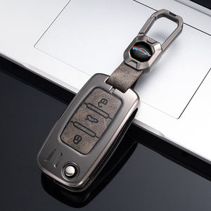 <span class=keywords><strong>Skoda</strong></span> Octavia Smart telecomando chiave custodia custodia portachiavi protezione completa in lega di zinco e pelle PU <span class=keywords><strong>accessori</strong></span> chiave per auto - Product Image 1