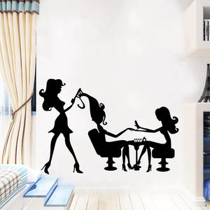 Vinilos Decorativos <span class=keywords><strong>de</strong></span> Pared con Silueta Negra <span class=keywords><strong>de</strong></span> Chica Hermosa, para Peluquería, Salón <span class=keywords><strong>de</strong></span> Belleza, Decoración <span class=keywords><strong>de</strong></span> Sala <span class=keywords><strong>de</strong></span> Estar - Product Image 3