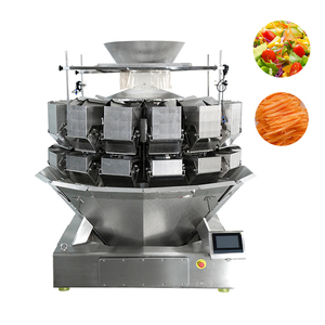 Tự động 14 đầu <span class=keywords><strong>multihead</strong></span> kết hợp định lượng 5L Máy đóng gói trọng lượng Rau Salad khoai tây cà chua máy đóng gói - Product Image 1