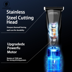 <span class=keywords><strong>Tondeuse</strong></span> à cheveux sans fil 1500 mAh pour hommes, rechargeable, avec poignée en plastique et lame en céramique, pour la barbe et les cheveux, usage domestique - Product Image 4