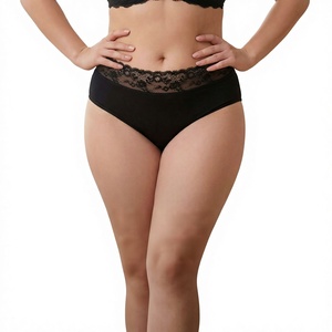 Culottes pour femmes en coton pur, taille haute, avec dentelle, respirantes, pour le commerce transfrontalier, en promotion - Product Image 1