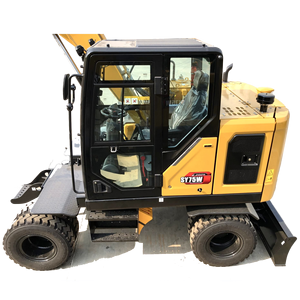 Used Sany wheel <b>excavator</b> <b>machine</b> SY75W 7Ton second hand China made construction equipment - Product Image 2