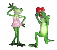 Figurine en résine de grenouille originale pour demande en mariage - Décoration artistique pour la Saint-Valentin et déclaration de mariage - Décoration tendance
