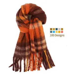 General Style Scarf Designer Scarf Women's Style Colorful Plaid