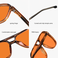 Sunray, dernières montures optiques personnalisées unisexes à la mode vintage en TR90 avec verres CR, bloquant 80%-100% de la lumière bleue, OEM&ODM