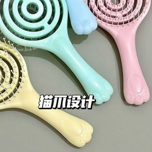 Cepillo de Masaje para Cabello con Cojín Redondo de Plástico y Diseño de Pata de Gato para Suavizar el Cabello - Product Image 2