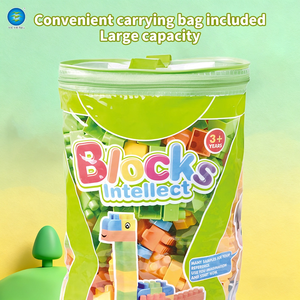 <span class=keywords><strong>Grand</strong></span> ensemble de blocs de construction éducatifs empilables multicolores, jouets de construction en plastique ABS sûr et non toxique, jouet modèle DIY, jouet train - Product Image 4