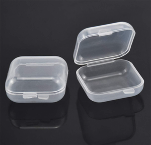 Mini récipients carrés de stockage de perles en plastique transparent, petits récipients en plastique <span class=keywords><strong>avec</strong></span> couvercles, boîte de rangement pour pilules - Product Image 5