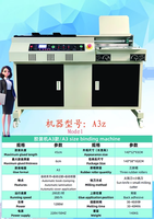 Machine de reliure automatique A3 avec application de couverture par laminage et serrage de livres