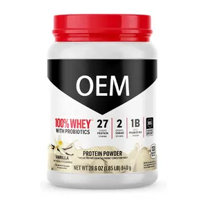 Wholesale OEM Private Label 100% Whey With Probiotics Protein Powder and Vanilla Flavor Protein Powder