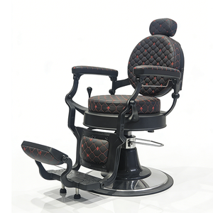 Chaise de coiffure multifonctionnelle moderne, noire, robuste, inclinable, électrique, avec massage, pour salon de coiffure - Product Image 1