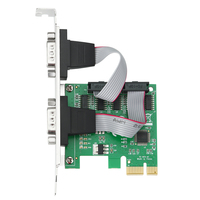 WCH CH382L Adaptateur série PCIe vers double ports DB9 RS232 PCI-E 2 S Add On Cards