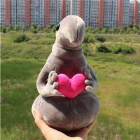 Vente en gros Mignon Peluche Zhdun Meme Animal en peluche Statue d'attente chaude Tubby Gris Blob Jouets en peluche