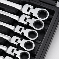 Jeu de clés à douille impériales doubles 8-19 mm, 12 pièces, en acier au chrome-vanadium durable, boîte de rangement, kit d'outils manuels OEM pour bricolage, usage domestique et garage, incluant