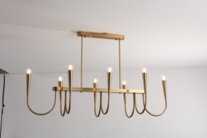 Luminaire américain de luxe en or noir Designer pour îlot de salle à manger Lustre à bras oscillant de style rétro pour le salon Suspension moderne - Product Image 6
