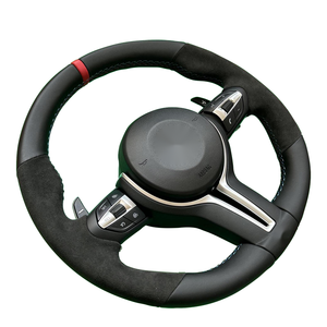 Volante de coche de cuero Alcantara para <span class=keywords><strong>BMW</strong></span> F01F02 F03F04 F06 F07F10 F11 F12 F15 F16 F18 F20 F25 F26 F30 F32 E60 M3 M5 M6 - Product Image 2