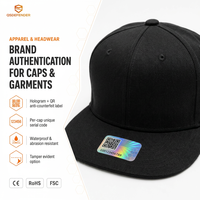 Étiquette de sécurité anti-contrefaçon avec code QR holographique pour casquettes et vêtements, étiquette d'authentification de marque personnalisée