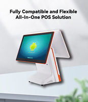 Aonpos Terminal de caisse enregistreuse Windows 15 pouces Système de facturation capacitif 10 points Matériel POS de petite taille avec écran tactile
