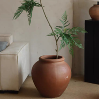 Vase en argile en terre cuite de Style Vintage rustique accessoires de décoration de maison Vases en céramique de grande forme pour fleur