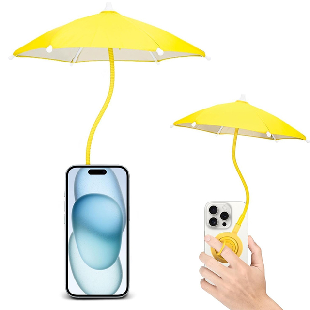 Sunny Kinte Anti-Glare Modern Business Gifts Phone Umbrella 25cm Diameter Manual Magnetic Sticker Ring All-in-One Smartphones