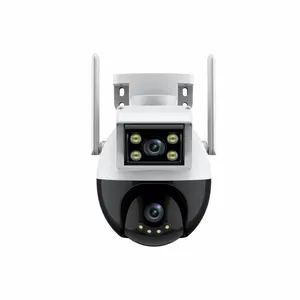 Pan Tilt 1080P/2MP Dual lens on combination of bullet cameras and dome camera IR IP Camera WIFI Night Vision Smart Phone Remote