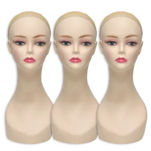 Giá Rẻ Nhựa Head Nữ Trang Điểm Hiển Thị Đồ Trang Sức Mannequin Heads Cho Tóc Giả