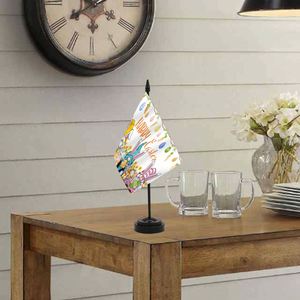 Drapeau à thème de Pâques 14x21cm avec base pour la décoration de table ou de bureau Impression numérique - Product Image 5