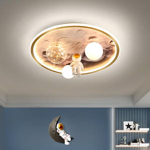 Lumière de chambre d'enfant astronaute <span class=keywords><strong>lampe</strong></span> de chambre de garçon dessin animé lune astronaute chambre lumière led plafonnier - Product Image 4