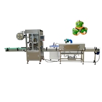 Machine d'étiquetage automatique à tunnel de chauffage à vapeur pour bouteilles et bocaux en plastique et verre, et manchons rétractables pour noix de coco