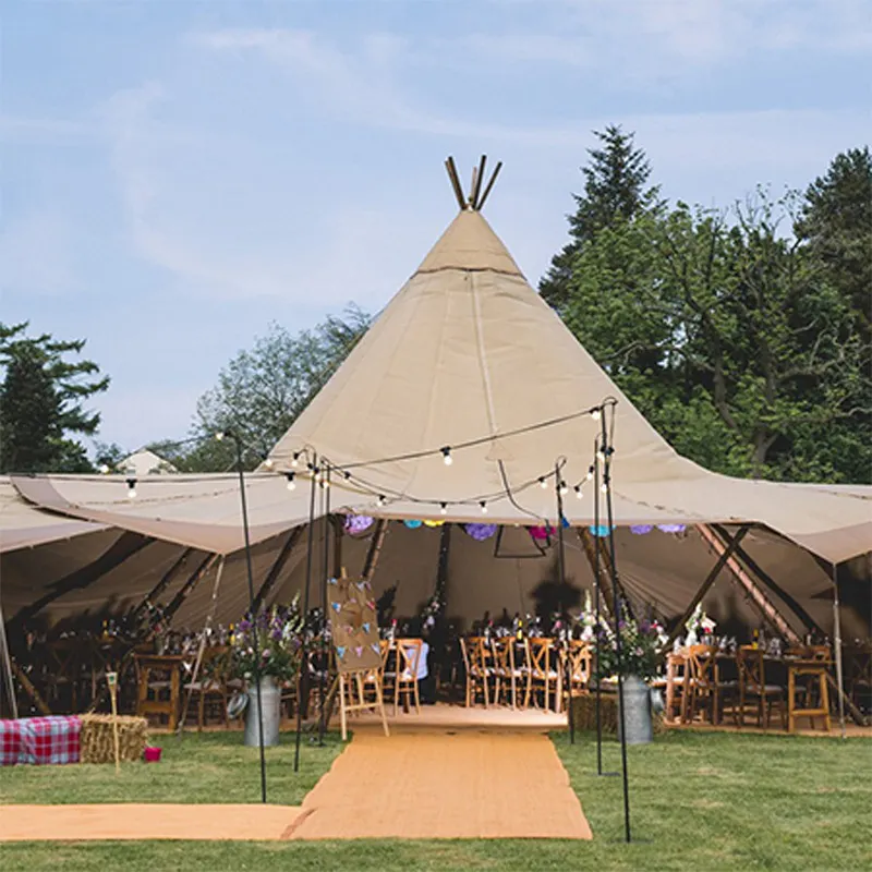 Tenda Safari nuziale Safari impermeabile all'aperto per festa in spiaggia di lusso Glamping