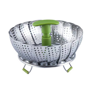 Stainless Steel Steamer 9 Inch Foldable Telescopic Lotus Steamer Multi Functional Cooking Basket For Pot Use - Product Image 2