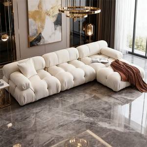 Sofa Modern Mewah Berlapis Kain Boucle Modular Baru Model Mario Bellini untuk Ruang Tamu di Rumah - Product Image 1