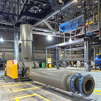 Souffleur Roots à trois lobes haute pression, alimenté en courant alternatif, en fonte, pour traitement des eaux usées, 7,5 kW, 18 m/min, faible bruit, approvisionnement direct usine