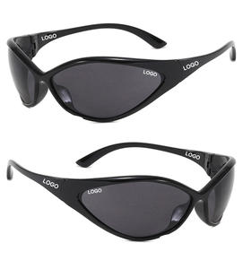 DL LUNETTES Petit Cadre Noir <span class=keywords><strong>Orange</strong></span> Bleu Y2K En Plein Air Cyclisme Sport Coupe-Vent Unisexe Futuristit Femmes Hommes Lunettes De Soleil 2024 - Product Image 6