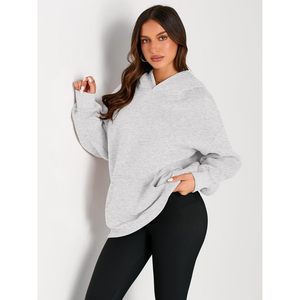 Sudadera con Capucha Oversize para Mujer, de Forro Polar, con Hombros Caídos y Bolsillos, Ropa de Invierno, Moda de Otoño - Product Image 2