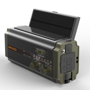 Radio d'urgence solaire portable rechargeable par USB et à piles sèches, alimentée manuellement, pour l'extérieur (vente en gros) - Product Image 6