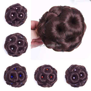 WE04 Vente Chaude <span class=keywords><strong>Chignon</strong></span> de Mariée Disque en Soie Fibre Haute Température Mate Ornement Cheveux Pince Carte Boucles Bouton 9 Fleurs pour <span class=keywords><strong>Mariage</strong></span> - Product Image 3