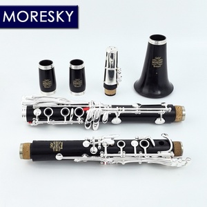 MORESKY Clarinette Professionnelle en Bois d'Ébène/Grenadille A/La, Surface en Nickel-Argent, Personnalisable, Soprano Brillante - Product Image 1