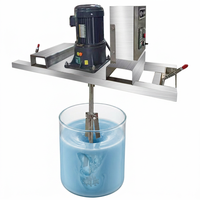 Mélangeur Disperseur en Acier Inoxydable Haute Rigidité (SUS316/SUS304) pour Aliments et Plastiques, Agitateur à Vitesse Variable par Fréquence