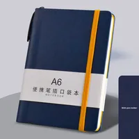 En stock A6 Carnet de notes en cuir Mini et pratique pour transporter un bloc-notes étudiant simple et élégant pour les notes de réunion