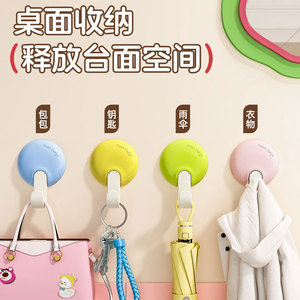 Crochet mural adhésif rond à forte capacité de charge pour salle de bain, design moderne, rose, jaune, vert, bleu - Product Image 4