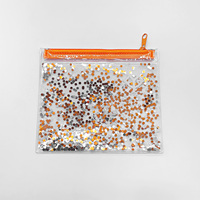 Haute qualité PVC paillettes brillant sac cosmétique étanche et à la mode avec fermeture éclair pour le stockage de maquillage clé pièce-vente en gros