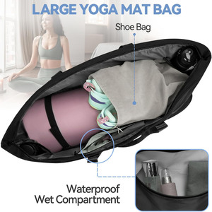 Free Sample Women's Fashion Polyester Waterproof Tote Yoga Bag <b>Strap</b> Single Shoulder Travel Fitness Office <b>Carry</b> Pocket Sports - Product Image 5