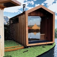 Sauna pour 1 à 8 personnes, hammam extérieur sain, sauna en bois de pruche, poêle en bois, amincissant