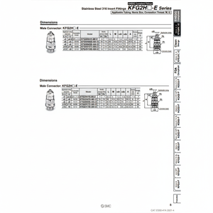 Raccords d'insertion de KFG2H0425-M5-E pneumatique SMC Pièces pneumatiques - Product Image 1