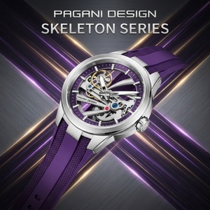 นาฬิกาข้อมือผู้ชาย PAGANI DESIGN YS030 ระบบออโตเมติก โครงสร้างโปร่งใส ดีไซน์หรูหรา สปอร์ต กันน้ำ กระจกแซฟไฟร์ - Product Image 2
