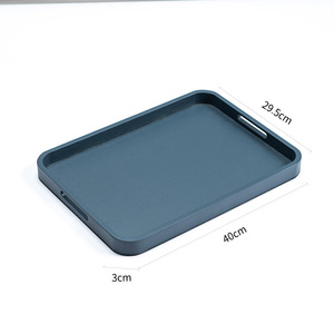 Plateau à thé coloré Morandi, rectangulaire, style nordique moderne, plateau de service pour la maison, le salon - Product Image 5